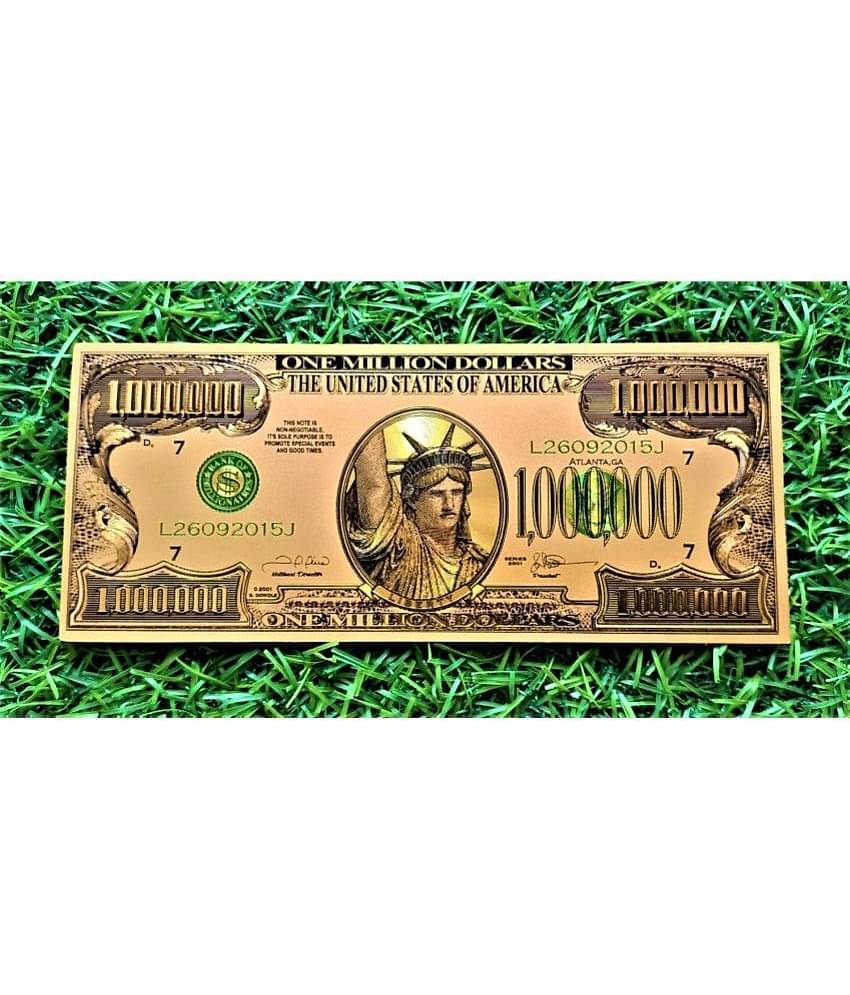US 1 MILLION(1000000) DOLLAR 24 KT GOLD PLATED NOTE BRAND NEW