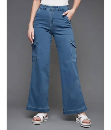 Miss Chase - Blue Denim Wide Leg Women's Jeans ( Pack of 1 )
