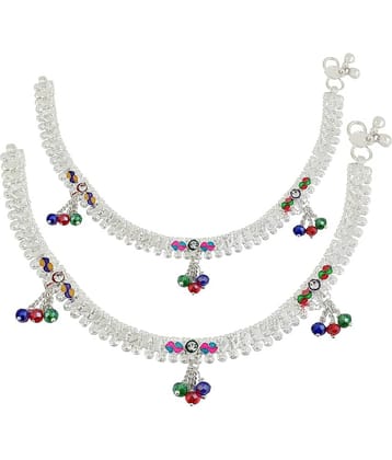 Charms Silver Anklets ( Pack of 1 )
