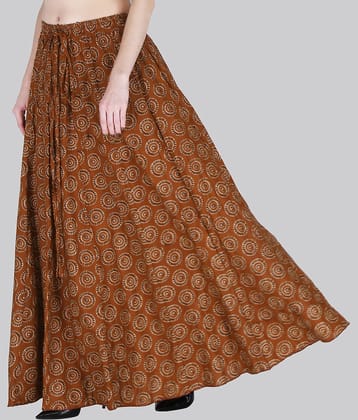 Sttoffa Coffee Cotton Women's Flared Skirt ( Pack of 1 )