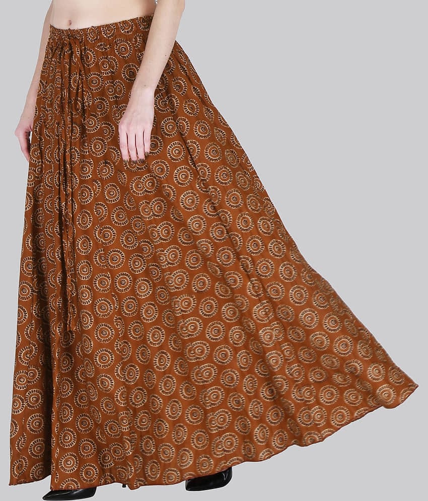 Sttoffa Coffee Cotton Women's Flared Skirt ( Pack of 1 )