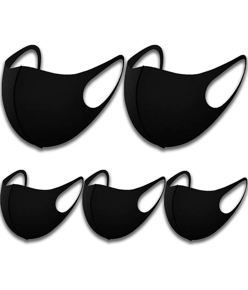 Wellstar - Black 3 Ply Mask ( Pack of 5 )