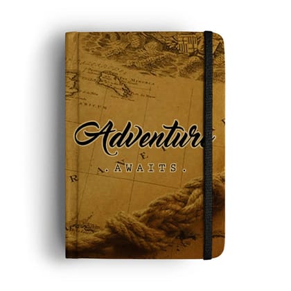 Mooch Hardcover Unruled Diary A5 Adventure Awaits-BUFF CARTRIDGE