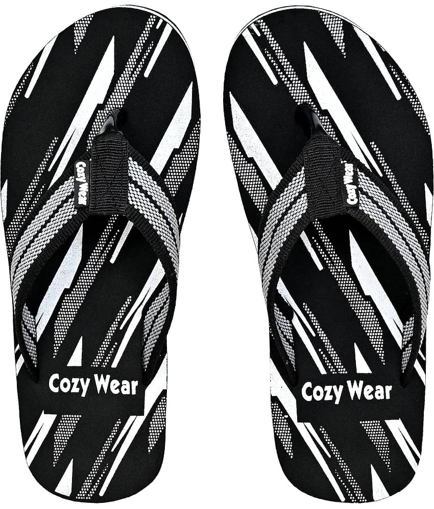 Cozy Wear - Black Men's Thong Flip Flop