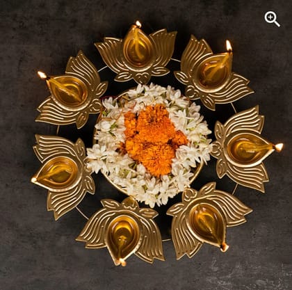 Lotus Diya Urli Set of 3pc