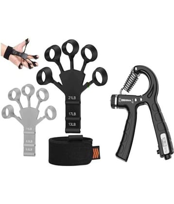PRO365 Combo of Counter Hand Gripper and Finger Gripper Finger Exerciser (With Counter Timer)