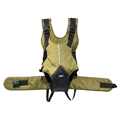 Buraq Pup Explorer Head-Out Dog Carrier Backpack, Adjustable Front & Back Head-Out Feature with Wide Straps & Hip Belt Support, Travelling Pet Bag for Small Breed Puppies (Green, S)-small