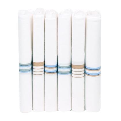 Mens Formal Cotton Handkerchief - A pack of 6 pieces