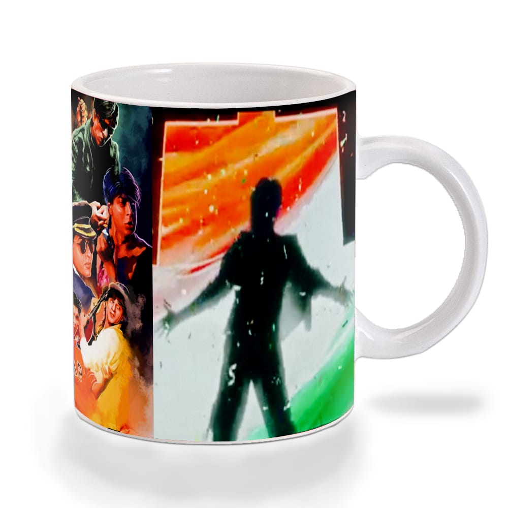 Multicolor Sharuk Fan Art Ceramic Mug