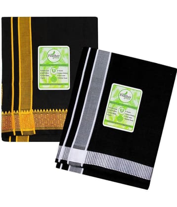 Feather Green Multi Dhoti - Free size