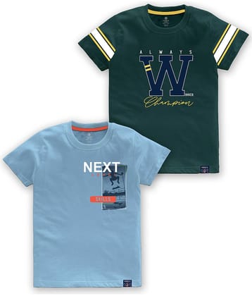 CODEZ Pack of 1 Boys Cotton Blend T-Shirt ( Multi Color )