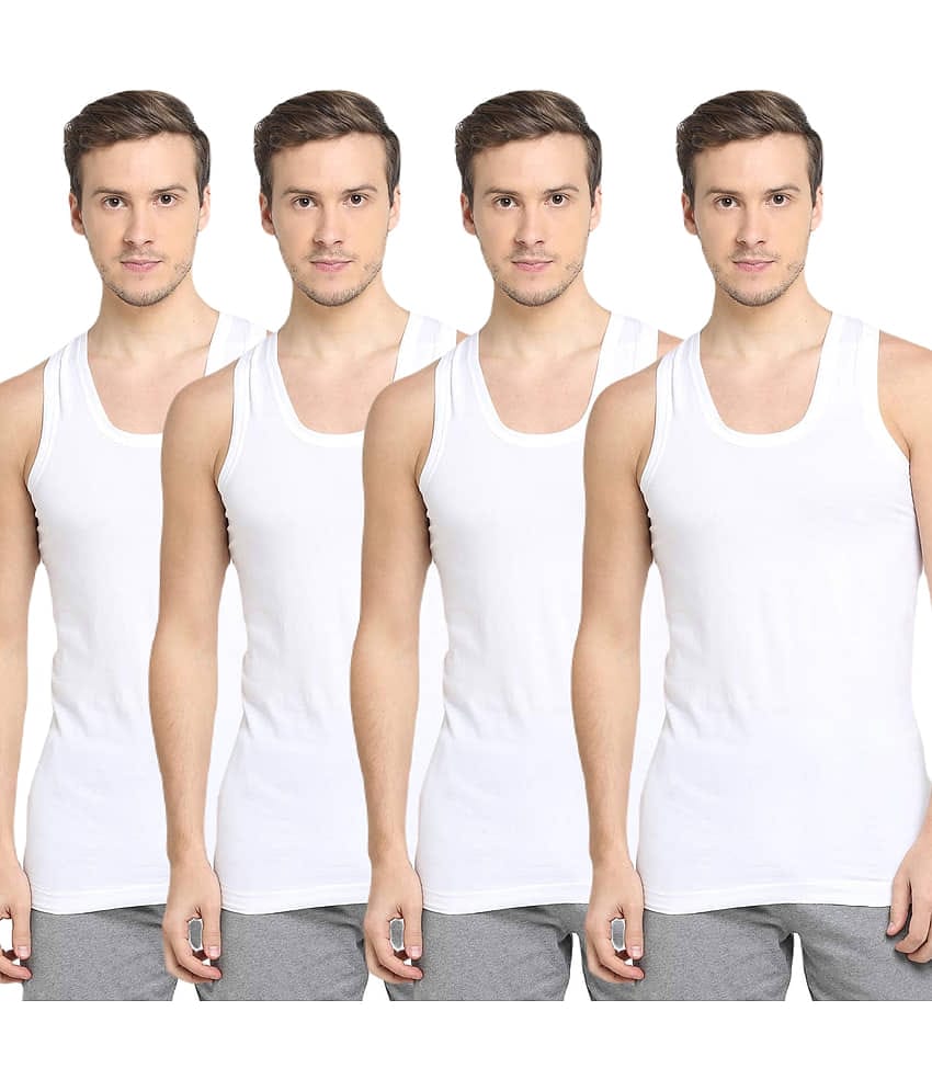 INNERO Pack of 8 Cotton Basic Vest For Men ( Multicolor8 )