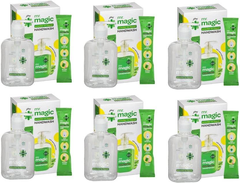 Godrej Mr. magic handwash Hand Wash Pump + Refill (6 x 33.33 ml)