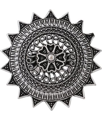 VIRAASI - Silver Contemporary Ring ( Pack of 1 )