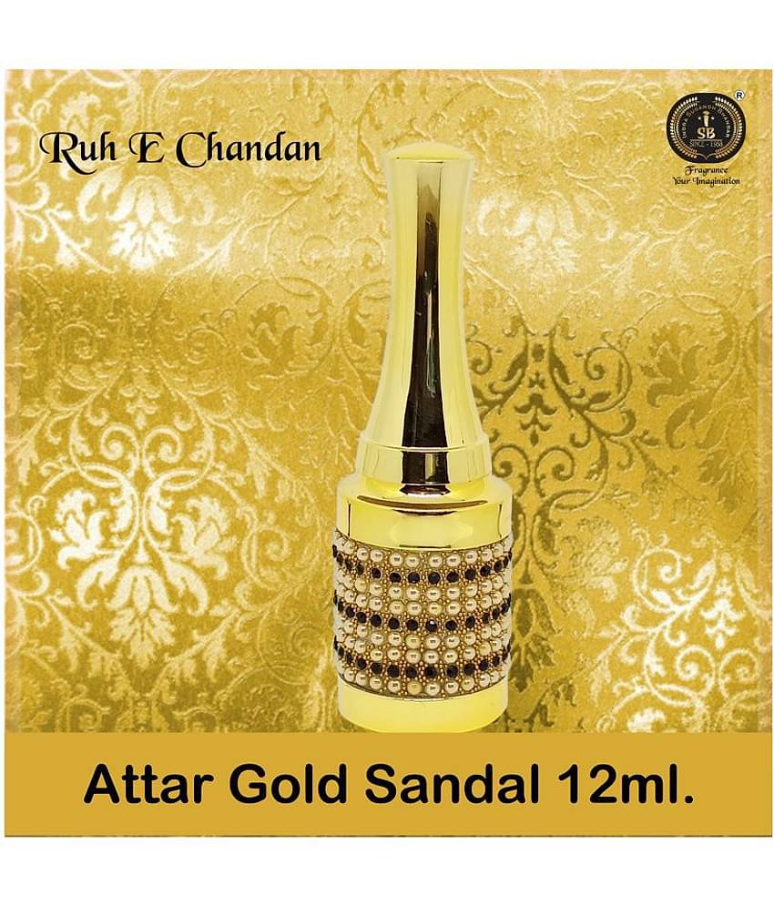 INDRA SUGANDH BHANDAR Attar For Men|Religious Use Gold Sandal Rare Mysore Chandan|Sandalwood Long Lasting Fragrance 12ml Rollon Fancy Pack