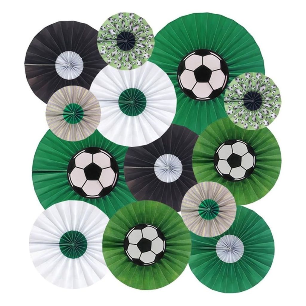 Football Paper Fans for Wall Decor - 6PC - Party and Festive Needs | Buy online on ZillyBuy