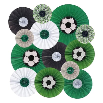 Football Paper Fans for Wall Decor - 6PC