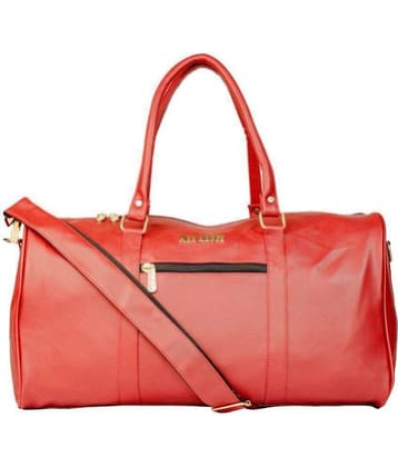 Man Arden - Red Leather Duffle Bag