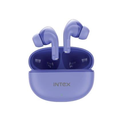 Intex Buds AERO TWS Bluetooth Earbuds with AI ENC, Deep Bass, 13mm Driver, Type-C Fast Charging, 32H Playtime, Low Latency, Touch Control, Voice Assistant, Wireless Earphones (Purple)
