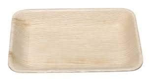 Nisarga Eco Products Areca Leaf Rectanglar Plates | Export Quality | 100%, Eco-Friendly, Compostable, Biodegradable, Disposable Palm Leaf Plates for Party, Wedding, Events