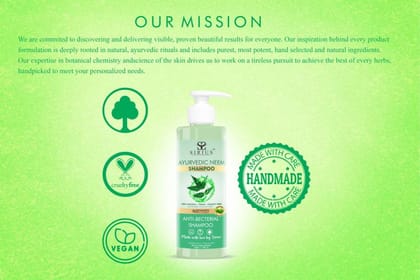 RKG SIRIUS KHADI ANTIBACTERIAL NEEM SHAMPOO - GENTLE CLEANSING FOR HEALTHY, STRONG HAIR  (210 ML)