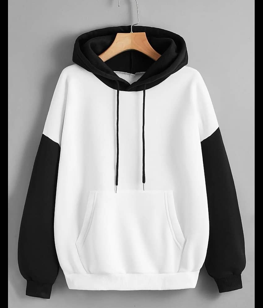 HARPITA Fleece Hooded Men's Sweatshirt - White ( Pack of 1 )