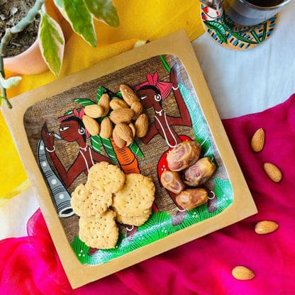 Jashn - Square Wooden Platter Jashn - Square Wooden Platter