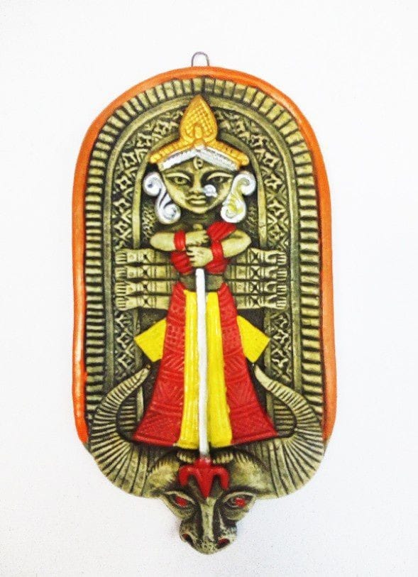 Handicrafts Clay Wall Hanging Durga Maa Handicraft