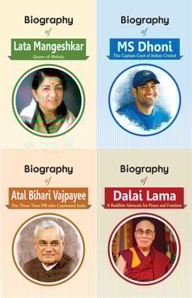 Biography of Lata Mangeshkar, Atal Bihari Vajpayee, MS Dhoni & Dalai Lama (Set of 4 Books) [Paperback] [Sep 24, 2023] RPH Editorial Board