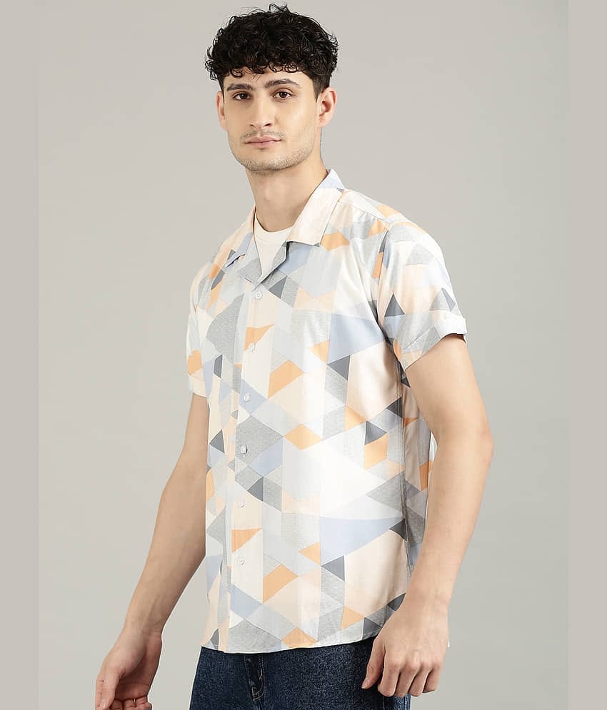 Lucky Roger Rayon Regular Fit Printed Half Sleeves Men's Casual Shirt - Black ( Pack of 1 )