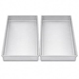 Aluminium Rectangular Baking Pan, 31x21x5 cm, Heavy Duty Oven Tray for Roasting,  Sheet Cake, BIS Certified (2)