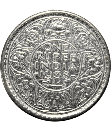 British India - 1 Rupee 1938 {King George VI} India very Old and Rare Coin