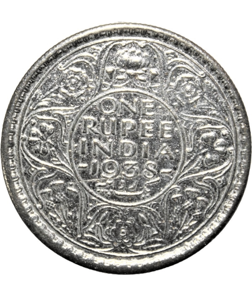 British India - 1 Rupee 1938 {King George VI} India very Old and Rare Coin