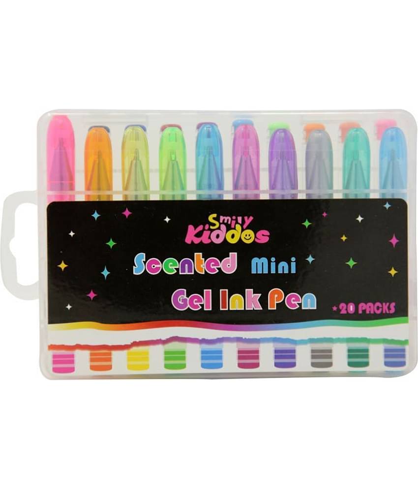 Smily Kiddos | Smily Gel Ink Pen 20Packs (Mix) | Kids Gel Pen | School Gel Pen | Gel Pen for Boys & Girls | Gel Pen For kids