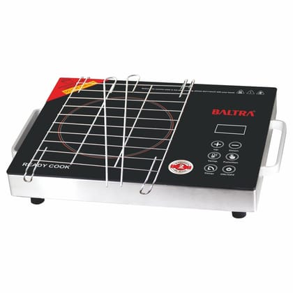 BALTRA Infrared Induction Cooktop Radiant Ready Cook 2400Watt Touch Control Panel | 7 Touch Control Functions, Over Heat Protection, Multi Power Level Function, Digital Display, All Utensil useable