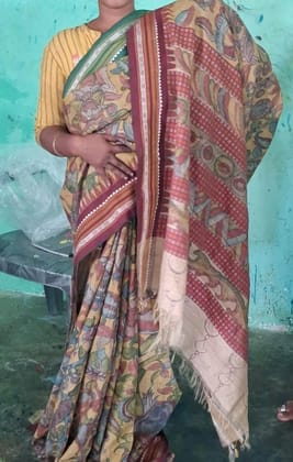 Traditional Indian Saree in Vibrant Red