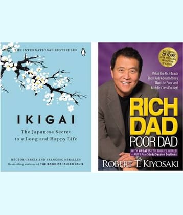 2 Combo : Rich Dad Poor Dad, Ikigai  (Paperback