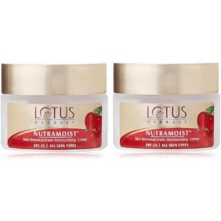 ( Pack Of 2 ) Lotus Herbals Nutramoist Skin Renewal Daily Moisturisng Cream Spf 25 For All Skin Types 50G 