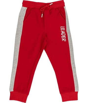 Cream Girls Pack of 1 Boys Cotton Trackpant ( Red )