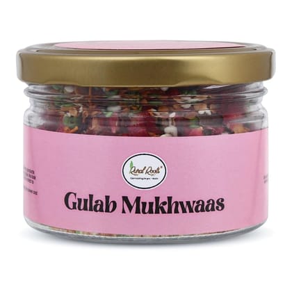 Rural Roots Gulab Mukhwaas: Refreshing Rose Flavored Mouth Freshener | Digestive After-Meal Snack - Traditional Recipe, 150g Jar