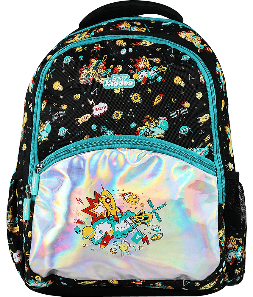 Smily  kiddos 10 Ltrs Black Polyester College Bag