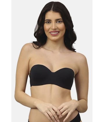 PrettyCat Polyester Lightly Padded Women's Bustiers Bra ( Dark Grey )