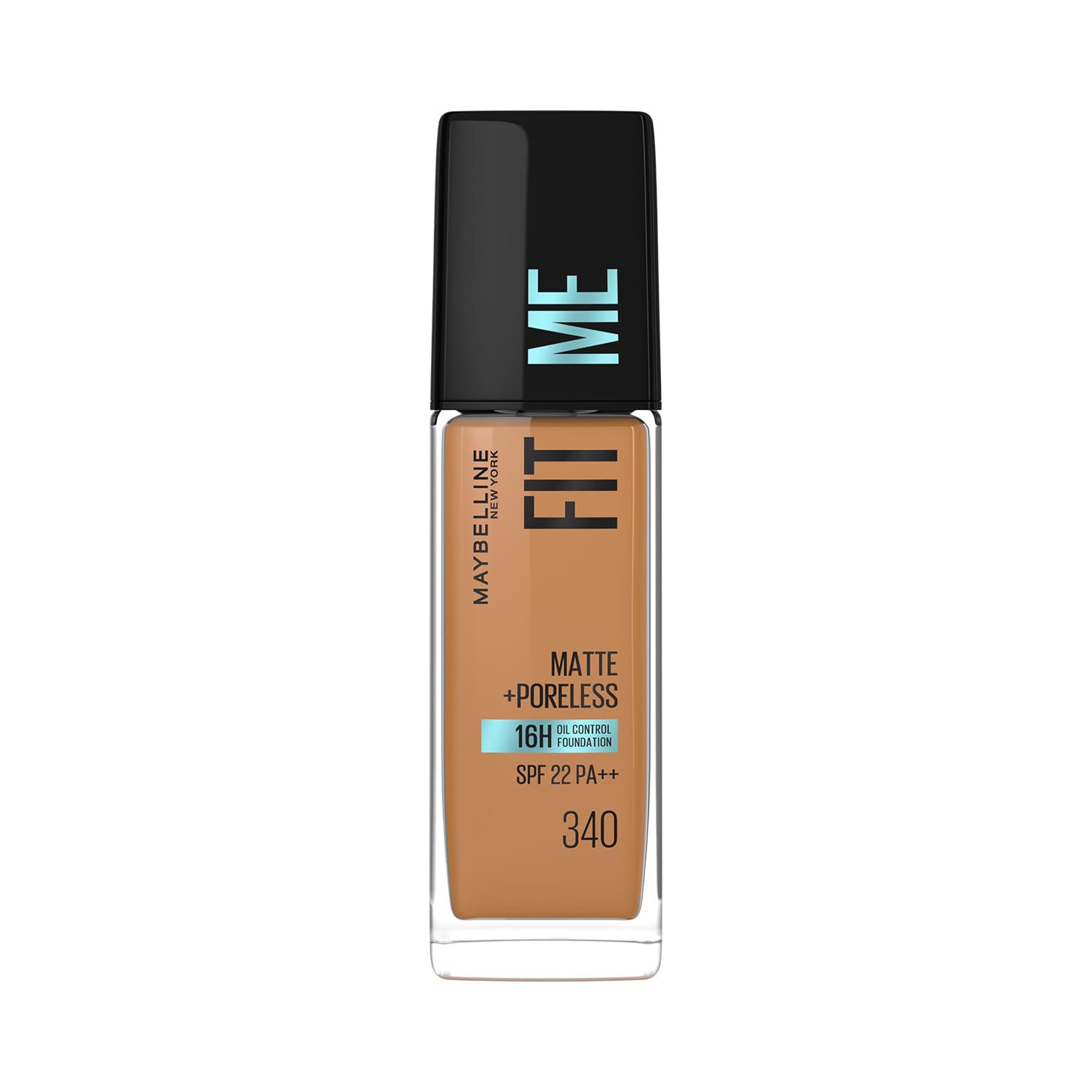 Maybelline New York Fit Me Matte + Poreless Liquid Foundation, 340 Maybelline New York Fit Me Matte + Poreless Liquid Foundation, 340 - 340 Cappucino with SPF 22 / 30 ml (Pack of 1)