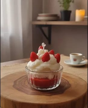Strawberry Dessert candle