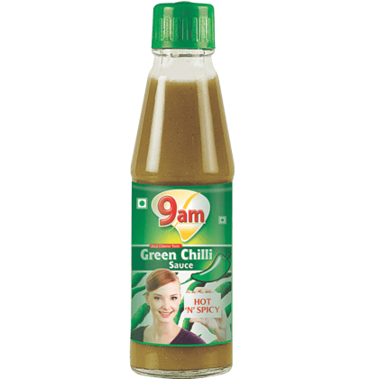9am Green Chilli Sauce, 200 gm