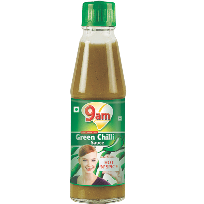 9am Green Chilli Sauce, 200 gm
