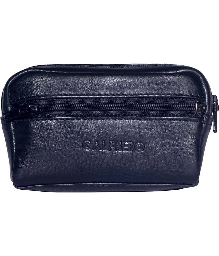Calfnero Black Men's Coin Purse Keychain ( Pack of 1 )