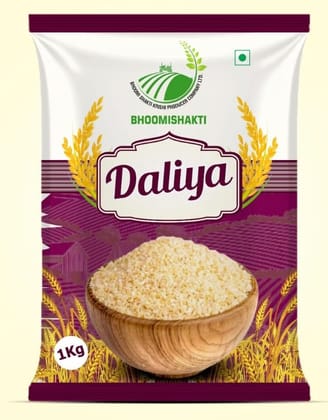 Bhoomi Shakti Premium Daliya 1 kg High Quality Broken Wheat for Healthy Meals