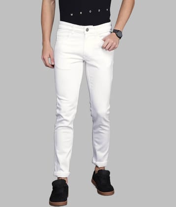 HALOGEN - White Denim Skinny Fit Men's Jeans ( Pack of 1 )