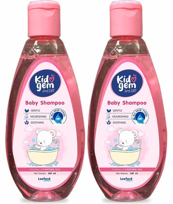 Kidogem Natural Baby Shampoo 100ml | Gentle, Tear-Free Formula for Soft & Healthy Hair | Pack of 2